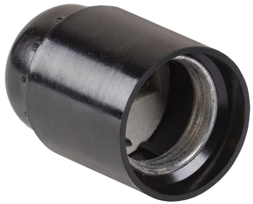 Патрон электрич. E27 Пкб27-04-К01 подвесной карболит. черн. (с этикет.) IEK EPK10-04-01-K01: фотография 1