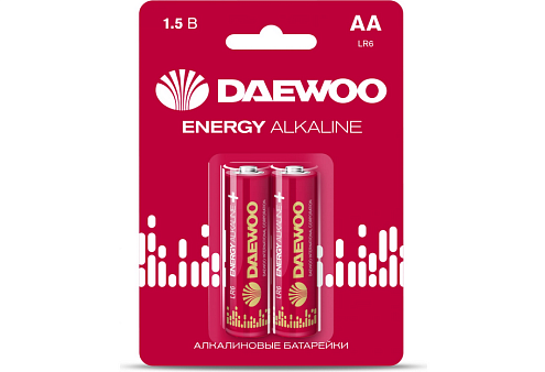 Элемент питания алкалиновый AA/LR6 1.5В Energy Alkaline 2021 BL-2 уп.2шт DAEWOO 5029750: фотография 1