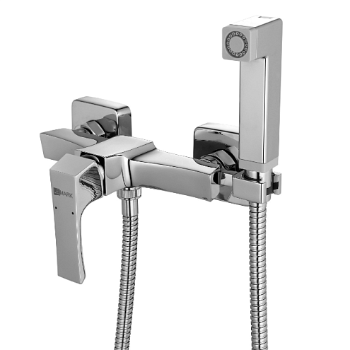 LM4518C "Юнит" Смеситель настенный с гигиеническим душем, хром: фотография 1