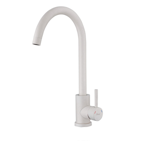 Смеситель для кухни 35к F40899-1 FRAP  НЕРЖ белый: фотография 1
