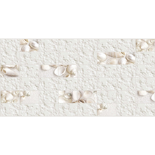 Панель ПВХ листовая Белая ракушка 960х480мм: фотография 1