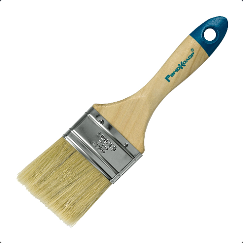 Кисть "ЕВРО",  63мм, натуральная щетина, для всех ЛКМ, РемоКолор: фотография 1