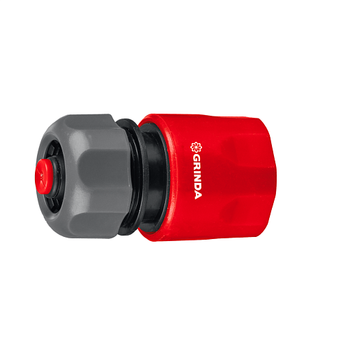 Соединитель шланг-насадка, 3/4", с автостопом, Grinda: фотография 1