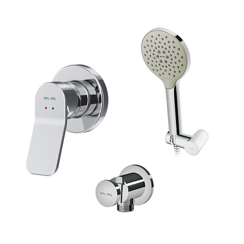 Встраиваемая душевая система AM.PM X-Joy FB85A2H020 ручной душ, хром: фотография 1