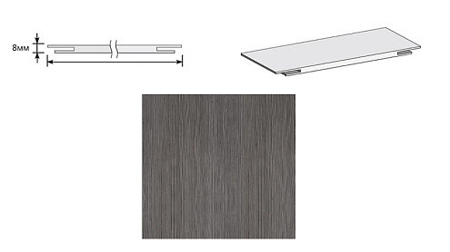 Добор "Т" ЭКО Grey Melinga МДФ 2070х150х8: фотография 1