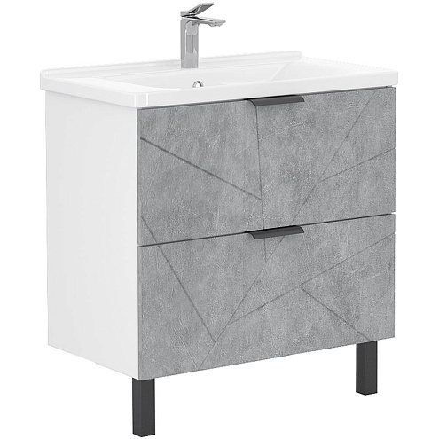 Тумба напольная Twing 60.2Y бетон под умывальник Фостер: фотография 1
