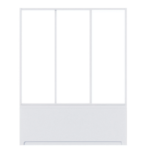 Шторка Кэмерон 3 створки прозрачное стекло: фотография 1