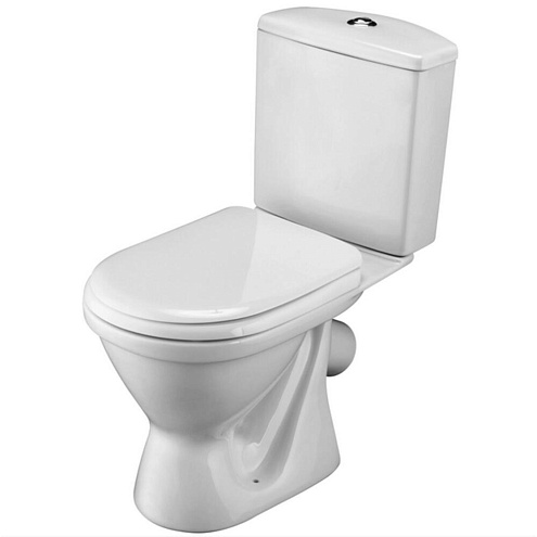 Унитаз-компакт Santek Алькор с диагональным выпуском, эконом- 2 режима, полипропилен, антивсплеск 1WH302196: фотография 1