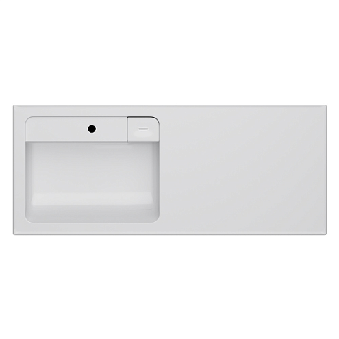 Раковина мебельная 120 AM.PM X-Joy M85AWPL1201WG над стиральной машиной, левая, белая: фотография 1