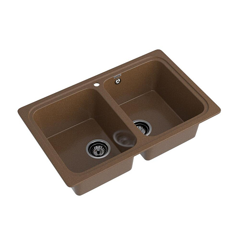 Мойка GRANFEST GF-S780K 2 чаши 780х500 мм терракот: фотография 1