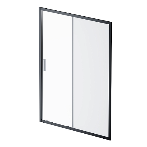 Душевая перегородка с дверью 150x195 AM.PM Gem W90G-150-1-195BM матовое стекло, профиль черный матовый: фотография 1