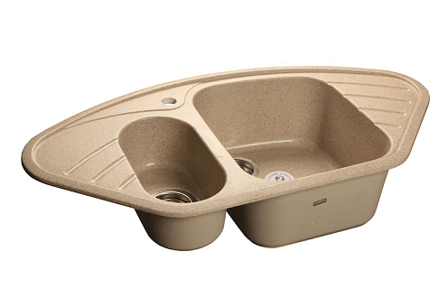 Мойка GRANFEST GF-C960E угловая 950х505 мм песочный : фотография 1