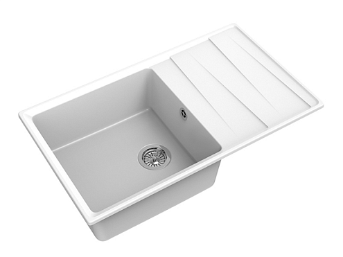 Мойка GRANFEST GF-LV--860L чаша+крыло 860х500 иней: фотография 1