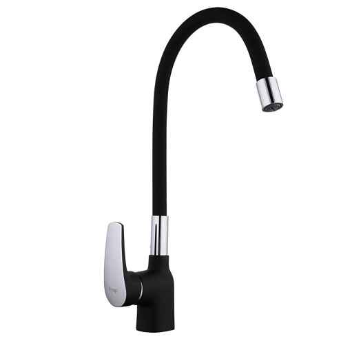 Смеситель для кухни 35к F4453-04 FRAP высокий излив п/гайку Черный: фотография 1