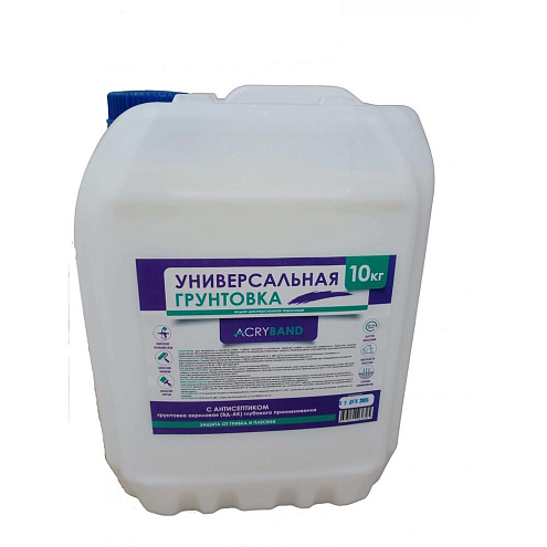 Грунтовка AcryBAND, глубокого проникновения, с антисептиком 10кг: фотография 1