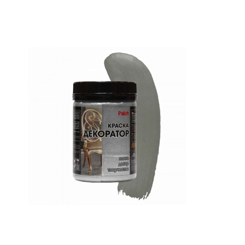 Краска ДЕКОРАТОР акриловая , темное серебро 0,25кг: фотография 1