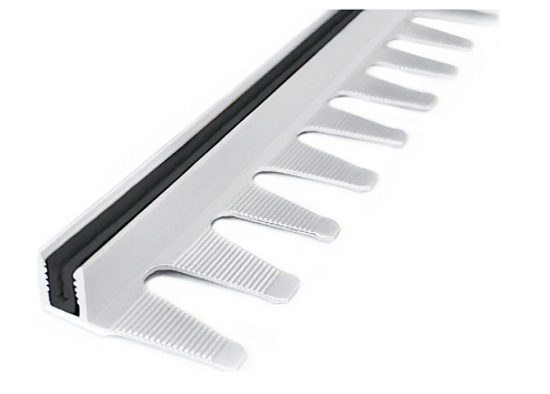 Крепеж алюминиевый универсальный 8-12мм для Т-образного стыка 0,9м с резиновой вставкой: фотография 1