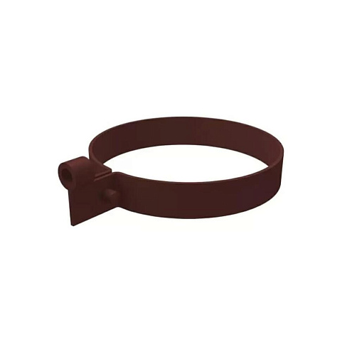 Хомут трубы ПВХ, Шоколад (RAL 8017), Grand Line: фотография 1