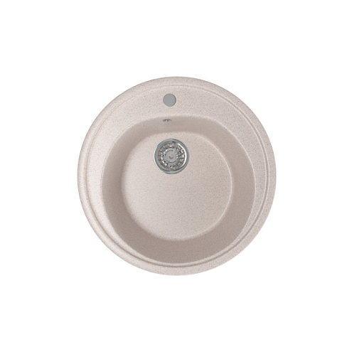 Мойкa ML-GM11 круглая, песочная (302), 500 мм глубина чаши 180 мм: фотография 1