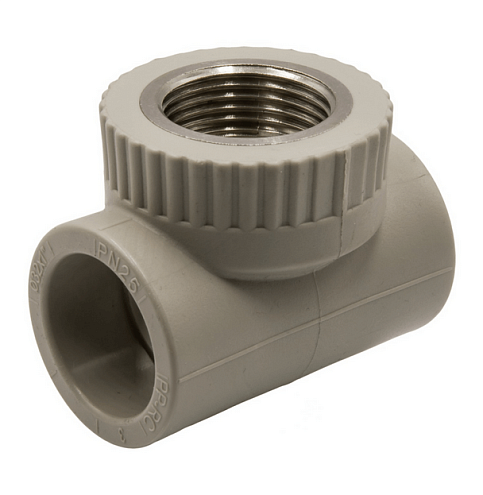 Тройник комбинированный внутренняя резьба 32х1''х32 EVER plast   : фотография 1