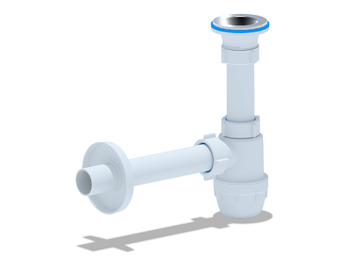 Сифон Юнг 1 1/4"х32 с прямой трубой 32мм АНИ Пласт BM1003: фотография 1