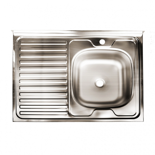 Мойка 500х800 правый выпуск 1 1/2" глубина 130 мм Эконом : фотография 1