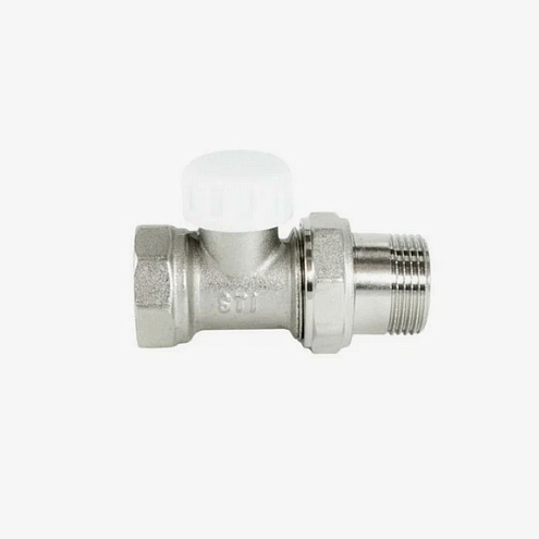 Клапан запорный прямой с американкой, для радиатора 3/4" STI: фотография 1