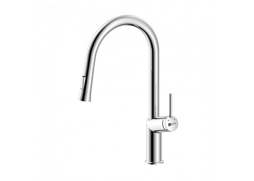 Смеситель Lemark "Минима" LM3850C для кухни с вытяжным изливом хром: фотография 1