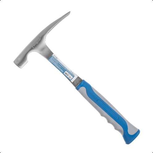 Молоток-каменщика 600г, цельнометаллический, 2х-компонентная ручка, РемоКолор: фотография 1