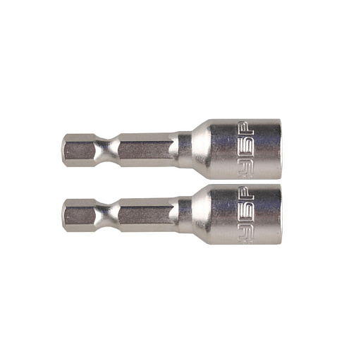 Бита NutDriver 13мм, с торцевой головкой, магнитная, 50мм, СrV сталь, Е 1/4" : фотография 1