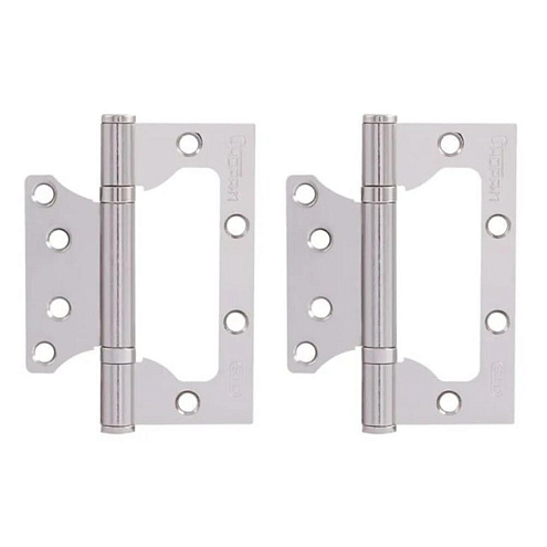 Петля накладная универсальная "бабочка"  800-4" FHP CP хром без колпачка 100х75х2,5: фотография 1