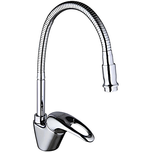 Смеситель для кухни 40к F4303-1 FRAP гибкий излив, гайка, боковая: фотография 1