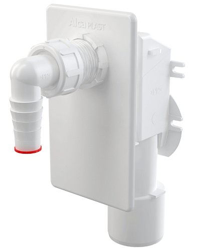 Сифон для стиральной машины под штукатурку белый Alcaplast APS4 : фотография 1