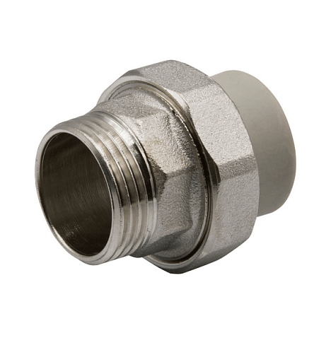 Муфта комбинированная разъемная, наружная резьба 25х1'' EVER plast   : фотография 1