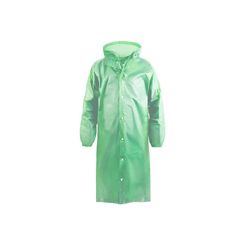Дождевик-плащ на кнопках ПЭ, зеленый, 18мк, Komfi: фотография 1