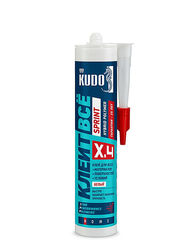 Клей KUDO X3 КЛЕИТ ВСЁ SPRINT с высокой скоростью отверждения, белый,  280мл: фотография 1