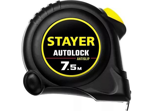 Рулетка "AutoLock" 7,5м х 25мм, Stayer: фотография 1
