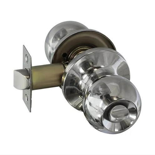 Ручка-защелка межкомнатная НОРА-М ЗШ-03 ISPARUS хром, фиксатор: фотография 1