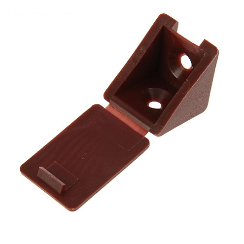 Уголок мебельный с шурупом, красное дерево, 4,0х15мм, 4шт, ЗУБР: фотография 1