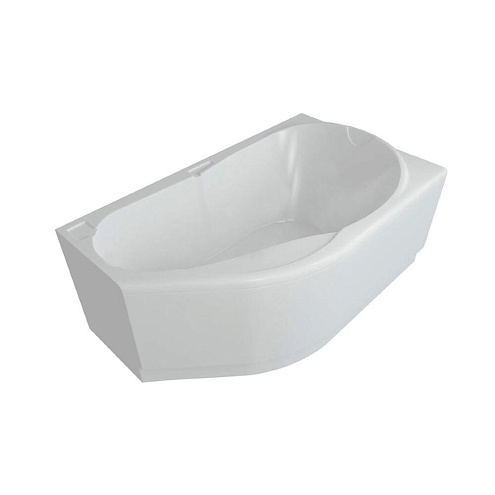 Акриловая асимметричная ванна Aquatek Таурус 170х100 с фронтальным экраном, правая: фотография 1