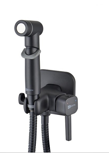 Смеситель Lemark "Соло" LM7165BL с гигиеническим душем встраиваемый черный: фотография 1