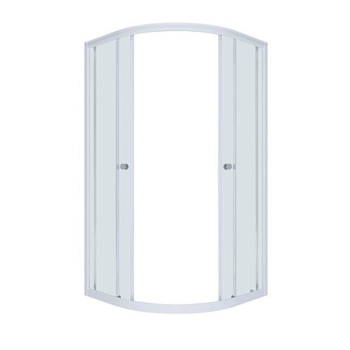 КС57 Комплект стекол Ультра А/В, 90х90, 1/4 круга, низкий/средний поддон, Белый: фотография 1