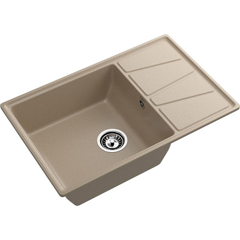 Мойка GRANFEST GF-V--780L чаша+крыло 780х500мм песочный: фотография 1