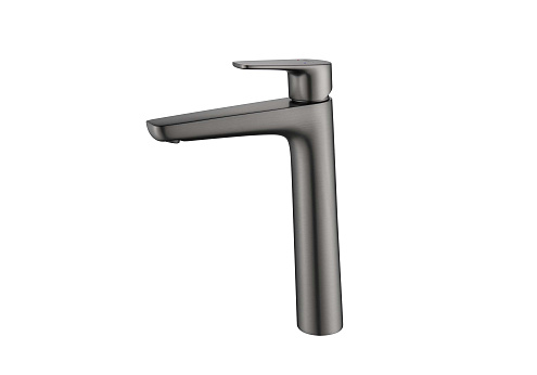 Смеситель для раковины 230 без донного клапана Aquatek оружейная сталь AQ1104BGM Бетта: фотография 1