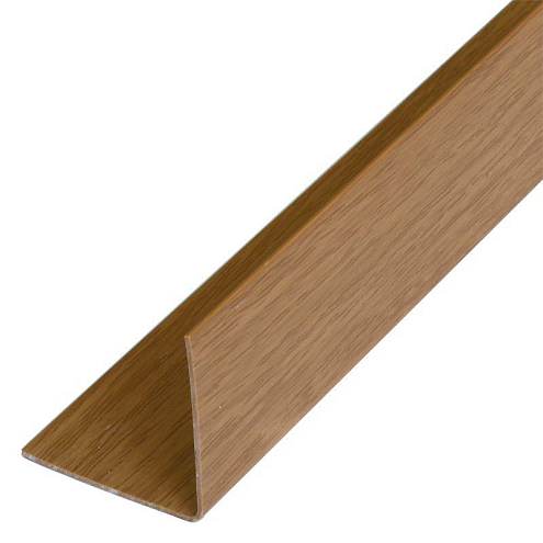 Угол пластиковый 20х20мм ламинированный Дуб тёмный 2,7м: фотография 1