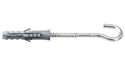 Крюк-полукольцо с дюбелем 10мм, 2шт: фотография 1