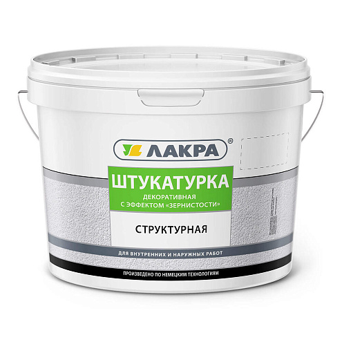 Штукатурка структурная декоративная Лакра с эффектом "зернистости" 1,5мм Белый 15кг: фотография 1