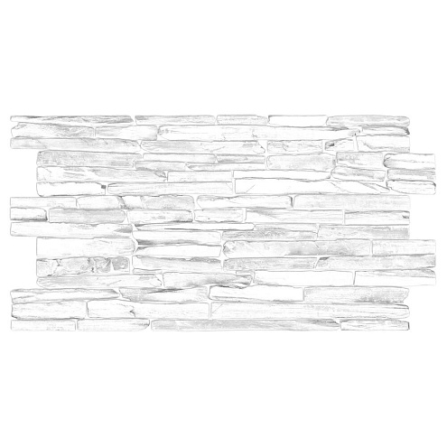 Панель ПВХ листовая Кварцит серый 980х498мм: фотография 1