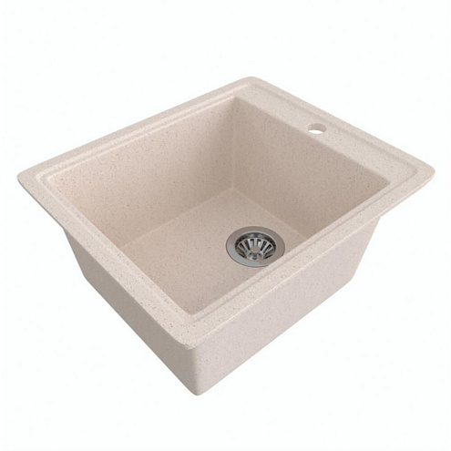 Мойка ML-GMS18 СТАНДАРТ прямоугольная, бежевый (328), 410х470х190 мм: фотография 1