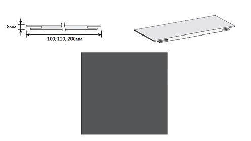 Добор "Т" ПЭТ Stormy Silk МДФ 2070х100х8 : фотография 1